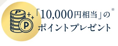 年間100万円利用で10,000万円相当のポイントプレゼント