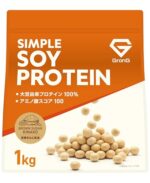 グロング ソイプロテイン 1kg 黒糖きなこ風味 プロテイン ソイ 大豆プロテイン 植物性 シンプルソイプロテイン