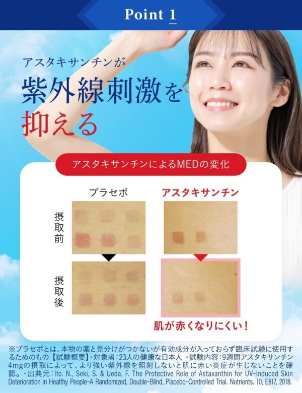 HAKUA（ハクア） 紫外線対策 飲むサプリ 機能性表示食品 アスタキサンチン 日焼け止めサンプル付き 30日分 - 画像 (5)
