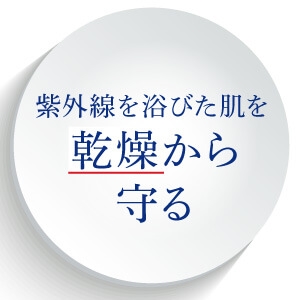 紫外線を浴びた肌を乾燥から守る