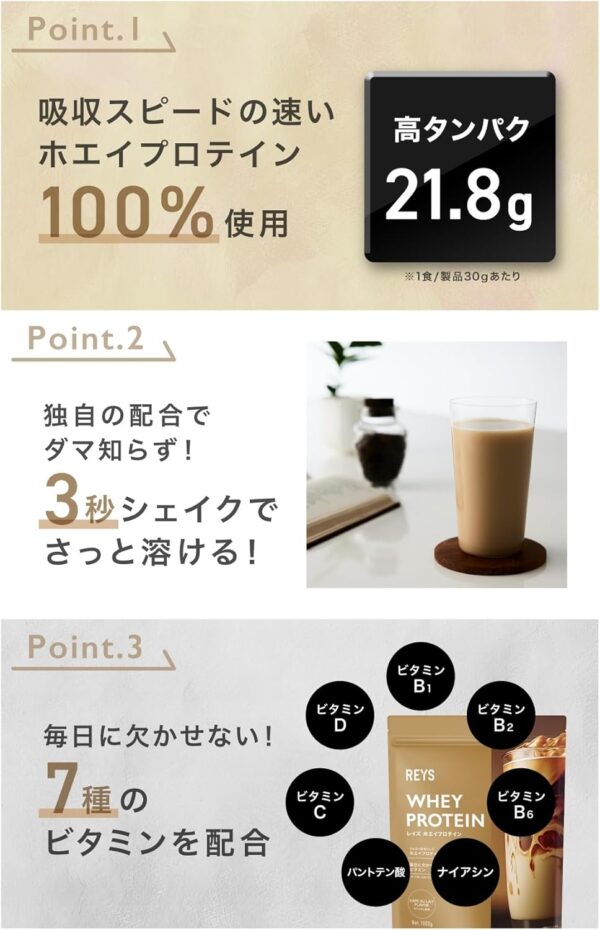 REYS レイズ ホエイ プロテイン 山澤 礼明 監修 1kg 国内製造 ビタミン7種配合 WPCプロテイン ぷろていん ホエイプロテイン (ミックスベリー風味) - 画像 (17)