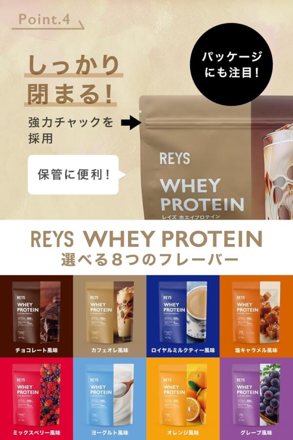 REYS レイズ ホエイ プロテイン 山澤 礼明 監修 1kg 国内製造 ビタミン7種配合 WPCプロテイン ぷろていん ホエイプロテイン (ロイヤルミルクティー風味) - 画像 (18)