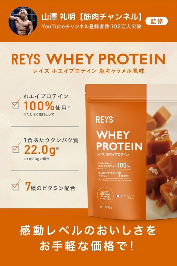 REYS レイズ ホエイ プロテイン 山澤 礼明 監修 1kg 国内製造 ビタミン7種配合 WPCプロテイン ぷろていん ホエイプロテイン (ロイヤルミルクティー風味) - 画像 (40)