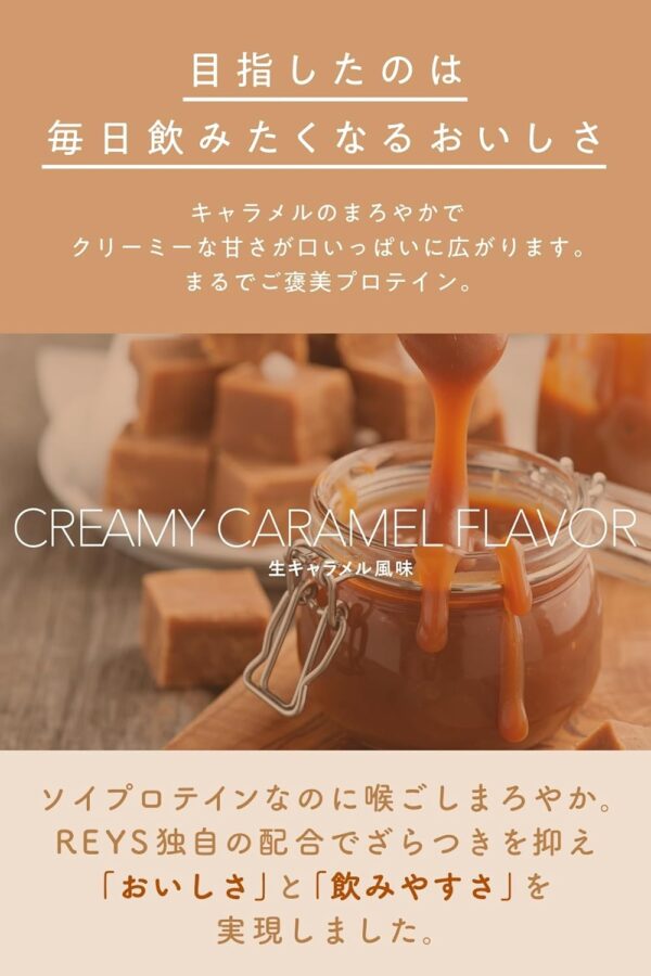 REYS レイズ ソイ プロテイン 山澤 礼明 監修 1kg 国内製造 ビタミン7種配合 SOY ぷろていん ソイプロテイン (ソイラテ風味) - 画像 (9)