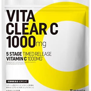 aequalis ビタクリアC 高濃度 ビタミンC サプリメント 1,000mg配合 リポソームビタミンC 国内製造 90粒入