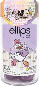 【ディズニー限定デザイン】ellips（エリップス）ヘアオイル (ボトルタイプ30粒 (パープル／ミックスベリー＆フローラルの香り）)