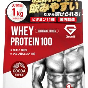 グロング GronG ホエイプロテイン100 スタンダード ココア風味 1kg