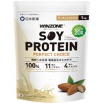 WINZONE（ウィンゾーン）ソイプロテイン パーフェクトチョイス 1kg ソイ ぷろていん ビタミン11種 乳酸菌 鉄分 葉酸 植物性 ダイエット 大豆 日本新薬 アーモンドミルク風味 置き換え 国内製造 優秀味覚賞
