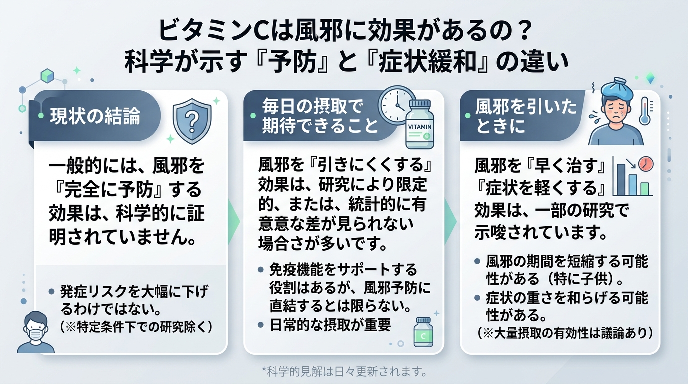 科学が示す「予防」と「症状緩和」の違い