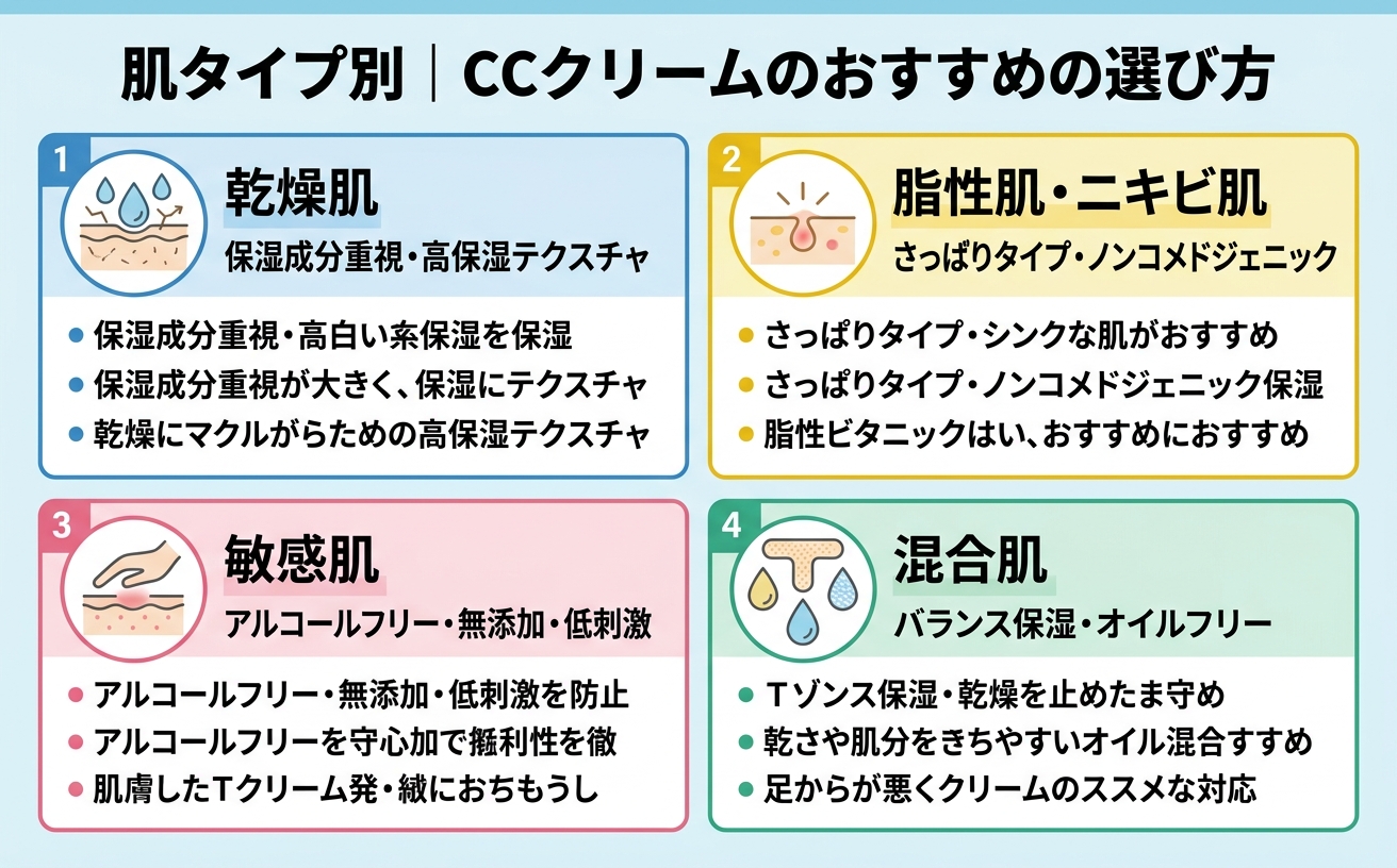 肌タイプ別選び方ガイド
