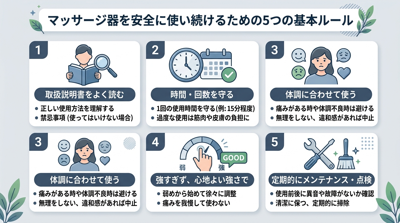 安全に使い続けるための5つの基本ルール