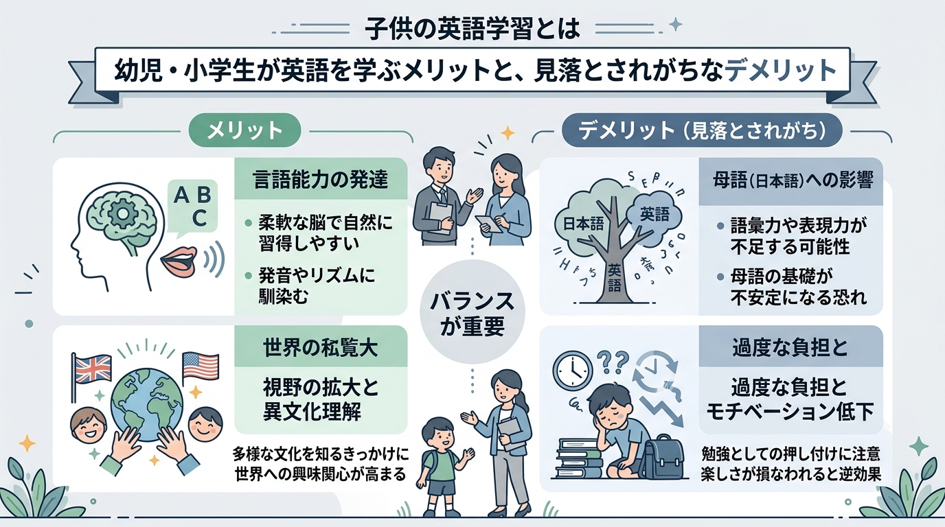 幼児・小学生が英語を学ぶメリットと、見落とされがちなデメリット