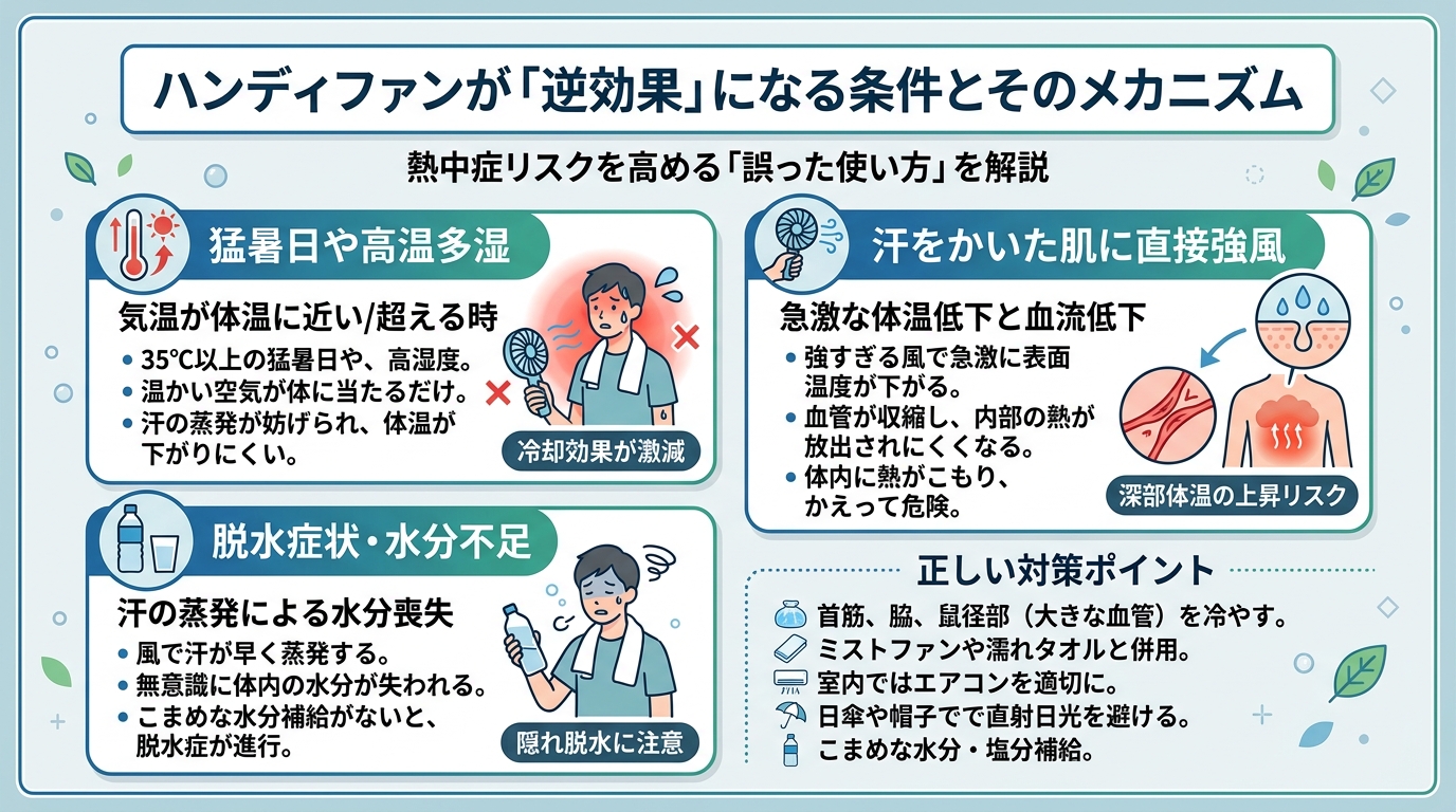 ハンディファンが「逆効果」になる条件とそのメカニズム