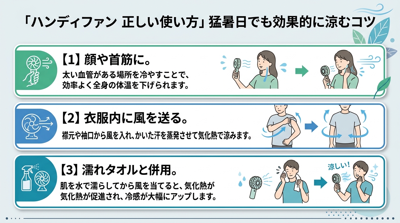 猛暑日でも効果的に涼む「正しい使い方」
