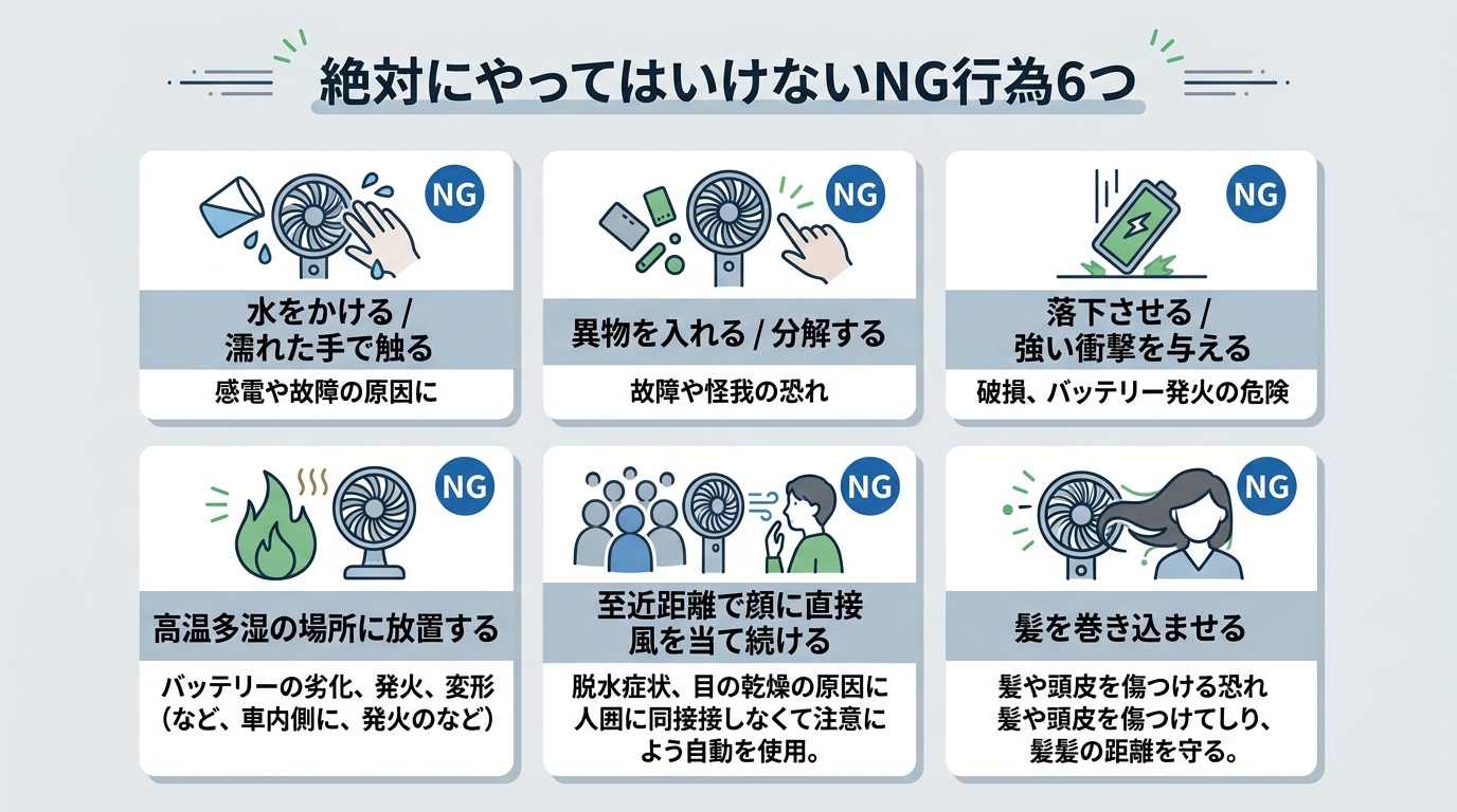 絶対にやってはいけないNG行為6つ