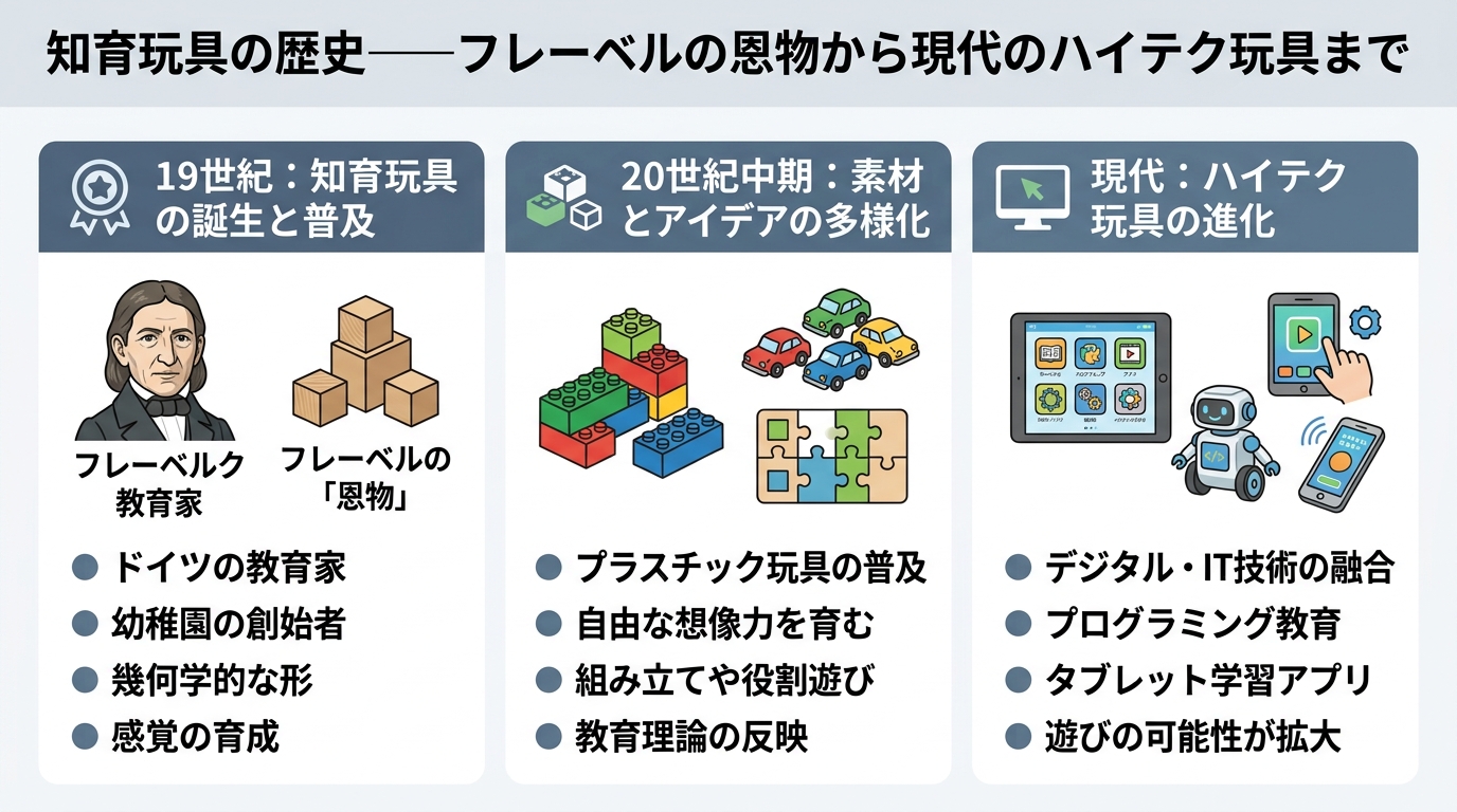 知育玩具の歴史——フレーベルの恩物から現代のハイテク玩具まで