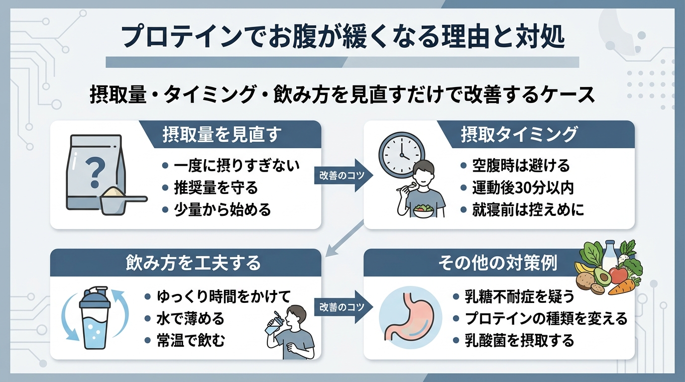 摂取量・タイミング・飲み方を見直すだけで改善するケース