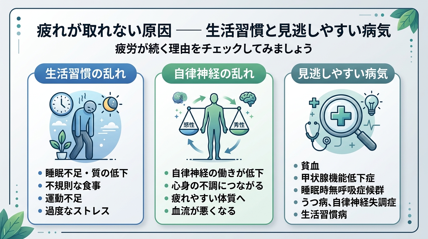 疲れが取れない原因——生活習慣と見逃しやすい病気