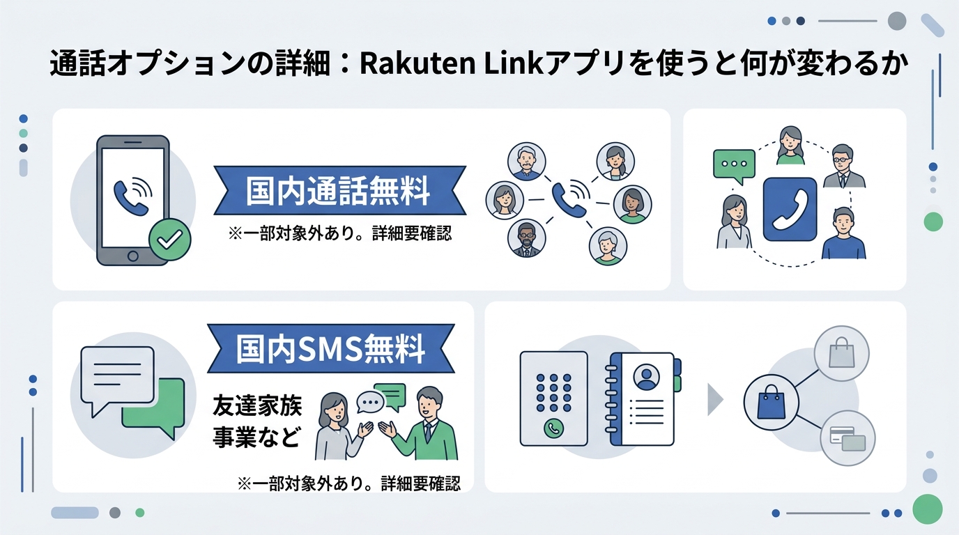 通話オプションの詳細：Rakuten Linkアプリを使うと何が変わるか