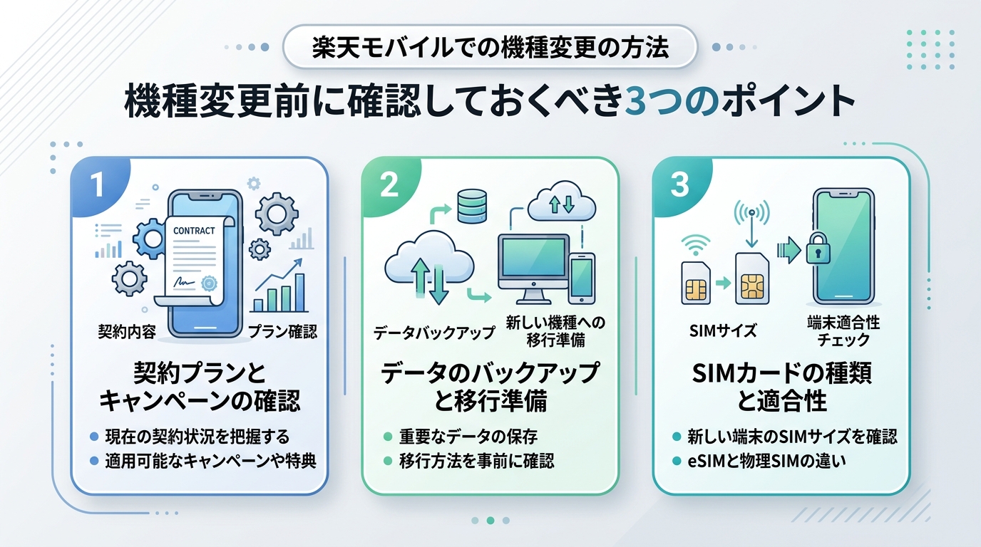 機種変更前に確認しておくべき3つのポイント