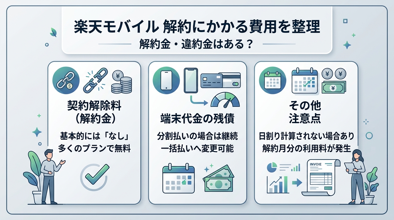解約金・違約金はかかる？費用面を整理する