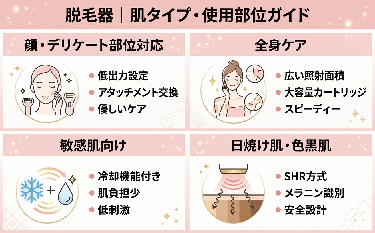 肌タイプ・部位別ガイド