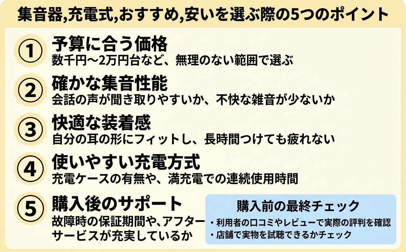選び方チェックリスト