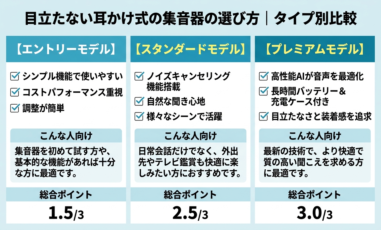 タイプ別比較・選び方ガイド