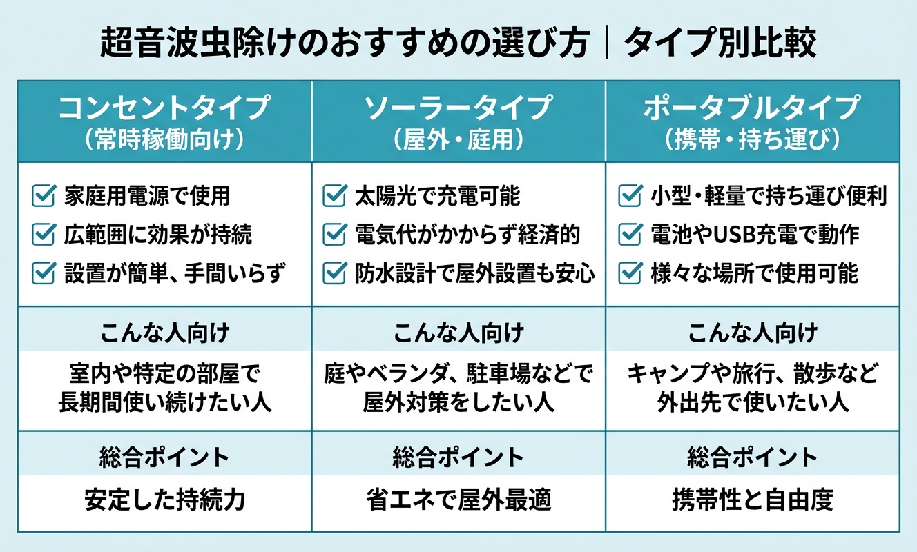 タイプ別比較・選び方ガイド