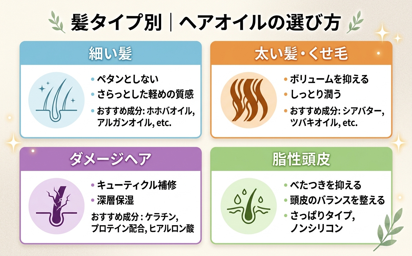 髪タイプ別選び方ガイド