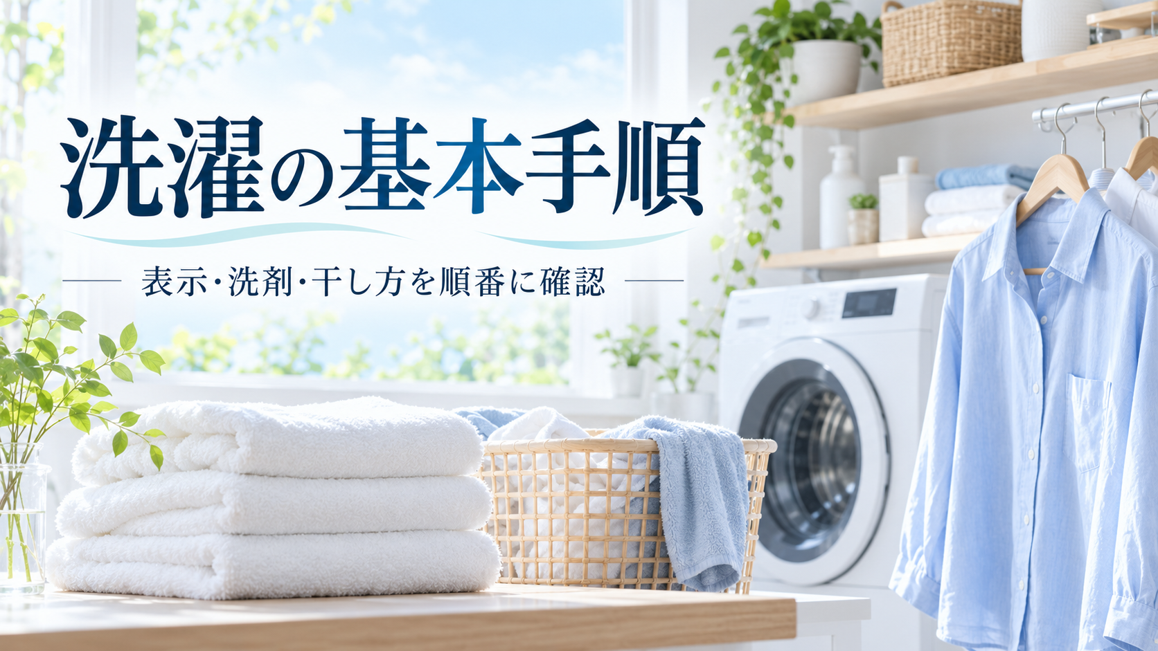 洗濯の基本手順|洗濯表示・洗剤・柔軟剤・干し方を迷わず確認