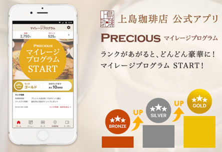 上島珈琲の公式アプリで高還元率のポイントゲット！