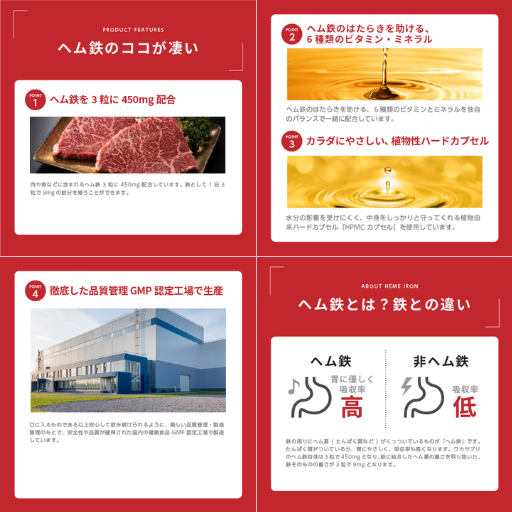 ワカササプリ ヘム鉄 - ベストアイテム ワカササプリ ヘム鉄